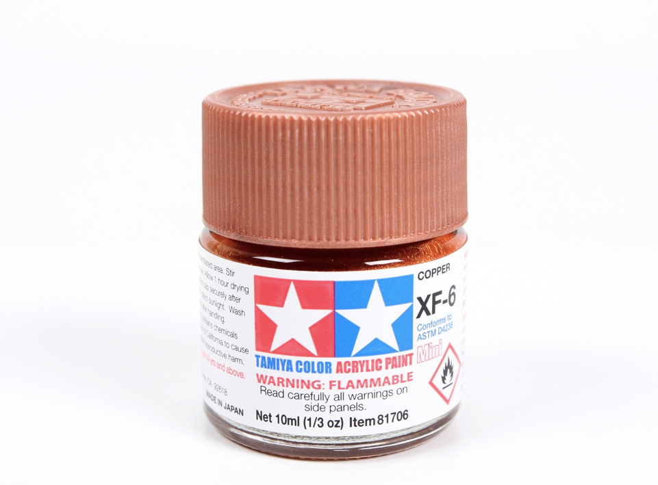 TAMIYA ACRYLIC PAINT MINI XF-6 COPPER - Toyworld Frankston