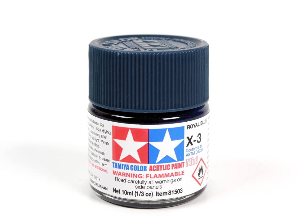 TAMIYA ACRYLIC PAINT MINI X-3 ROYAL BLUE