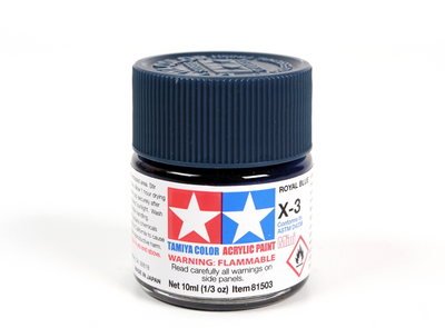 TAMIYA ACRYLIC PAINT MINI X-3 ROYAL BLUE