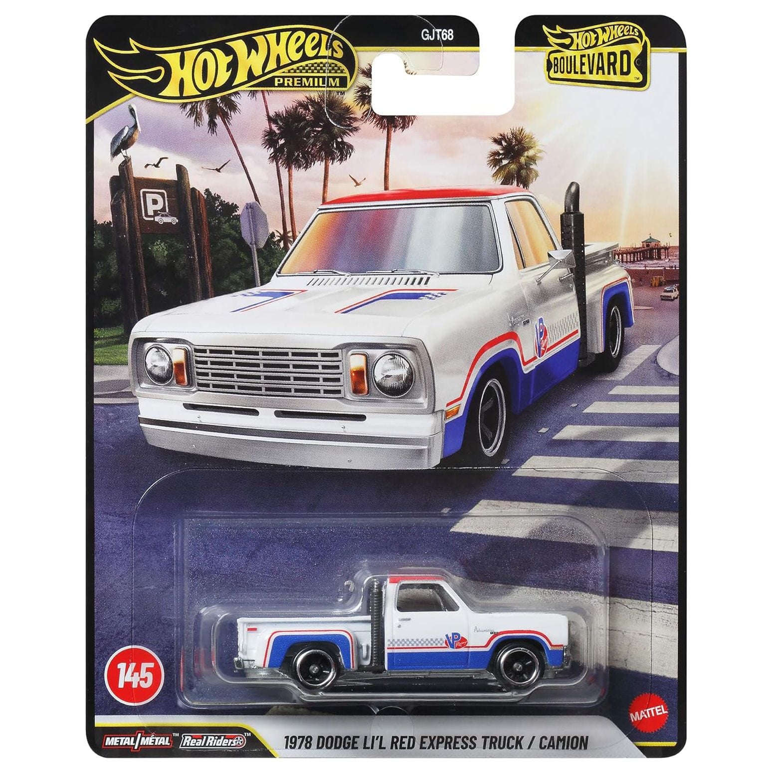 HOT WHEELS PREMIUM BOULEVARD 145 - 1978 DODGE LI'L RED EXPRESS TRUCK - Toyworld Frankston