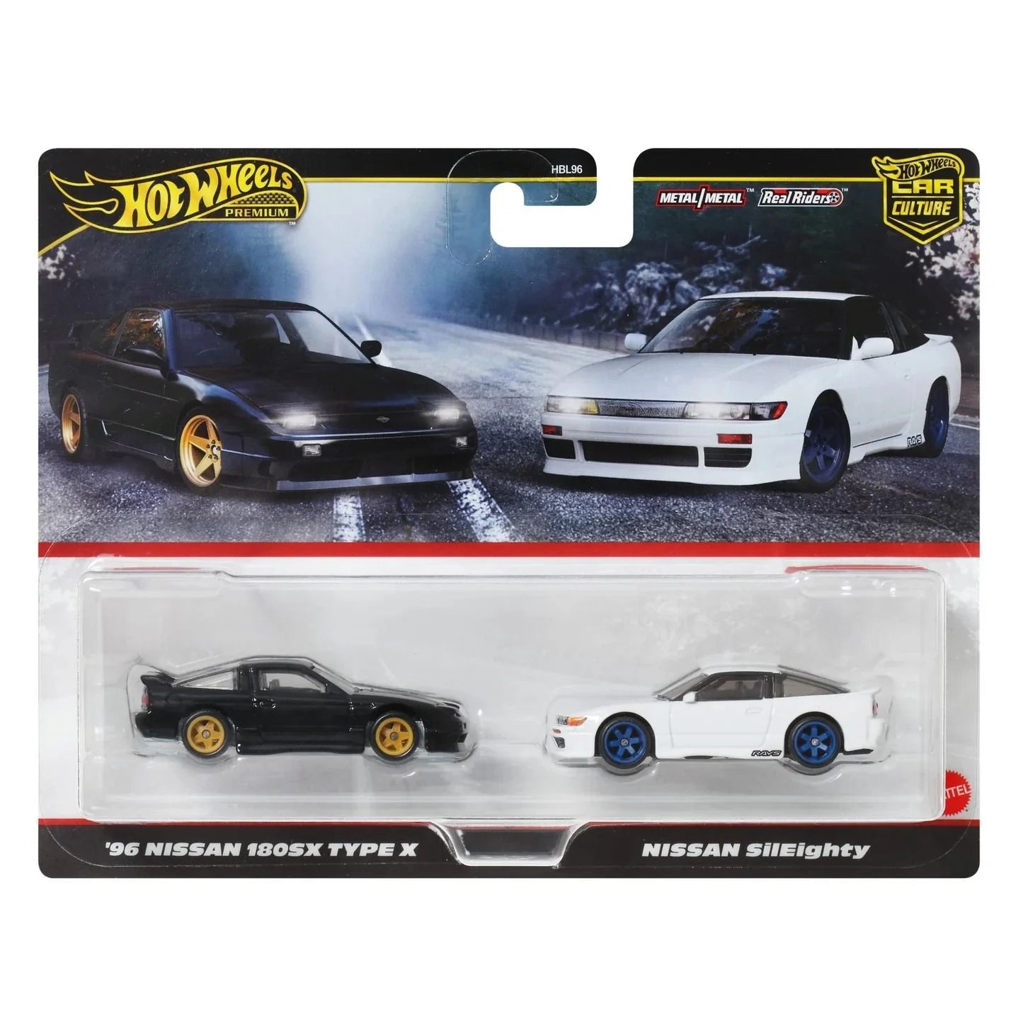 HOT WHEELS PREMIUM 2 PACK -96 NISSAN 180SX TYPE X / NISSAN SILEIGHTY