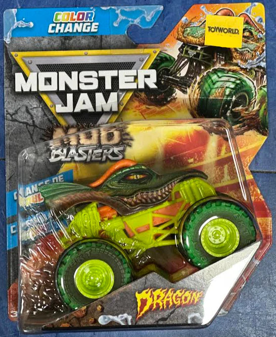 MONSTER JAM - 1:64 DIECAST MUD BLASTERS - DRAGON