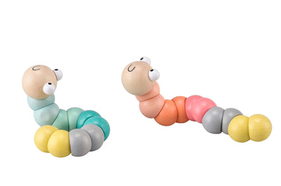 CALM AND BREEZY WOODEN JOINTED WORM - Toyworld Frankston