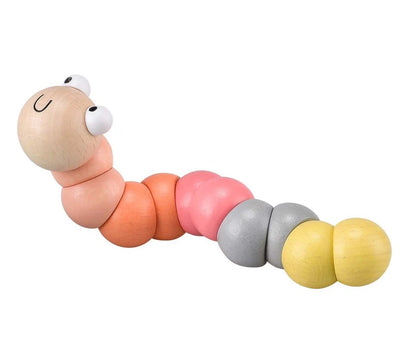 CALM AND BREEZY WOODEN JOINTED WORM - Toyworld Frankston