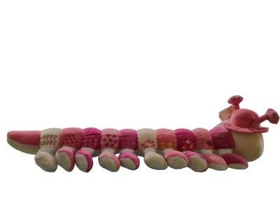BABY BOO 60CM PASTEL PINK AND WHITE CATERPILLAR