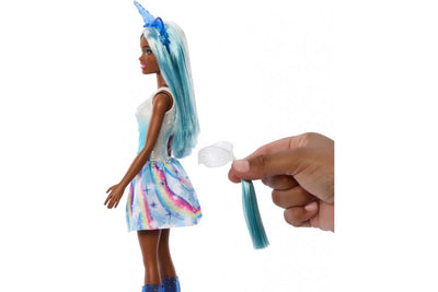 BARBIE UNICORN DOLL WITH BLUE HAIR AND HORN