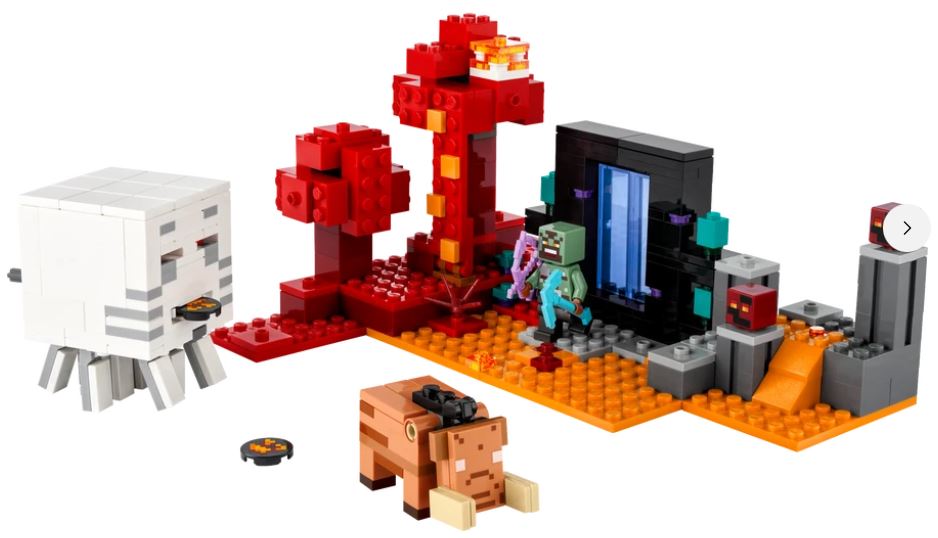 LEGO 21255 MINECRAFT THE NETHER PORTAL AMBUSH - Toyworld Frankston