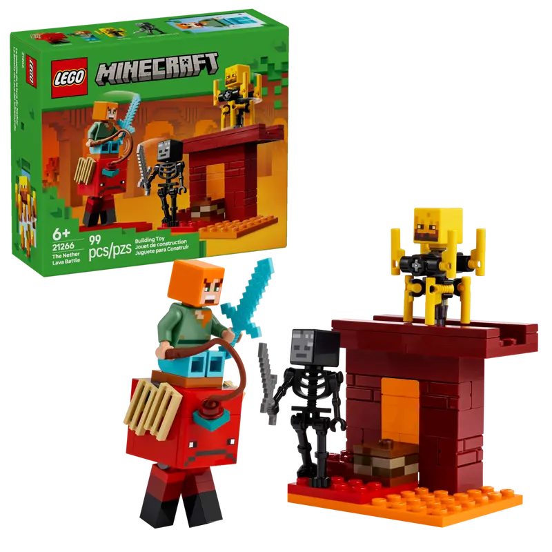 LEGO MINECRAFT 21266 THE NETHER LAVA BATTLE - Toyworld Frankston