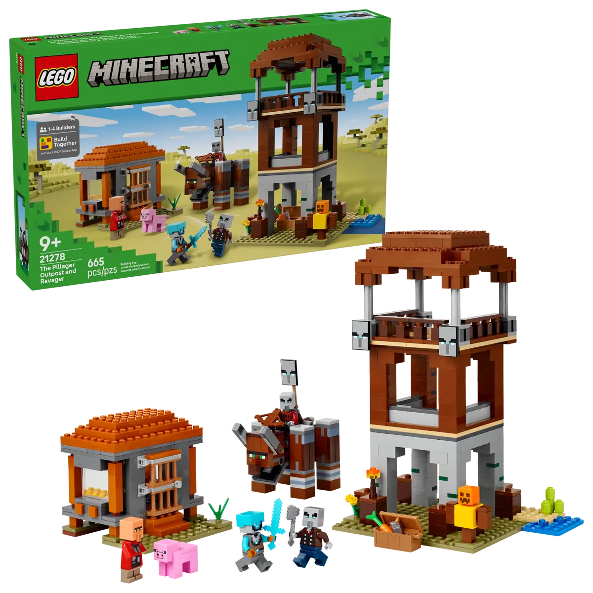 LEGO 21278 MINECRAFT - THE PILLAGER OUTPOST AND RAVAGER
