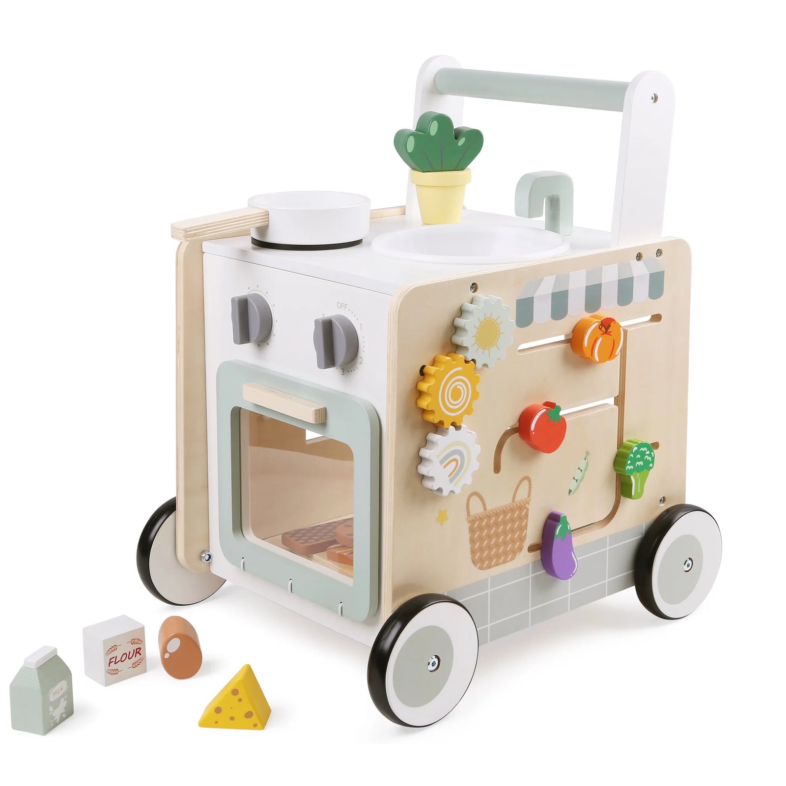 EDUFUN WOODEN PLAY KITCHEN WALKER - Toyworld Frankston
