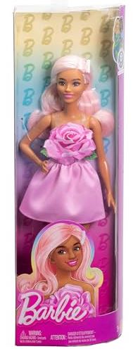 BARBIE FASHIONISTAS #238 PINK ROSE DRESS - Toyworld Frankston