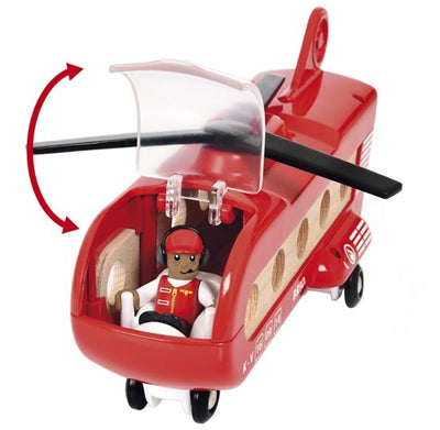 BRIO VEHICLE CARGO TRANSPORT HELICOPTER 8 PCS - Toyworld Frankston