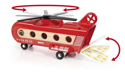 BRIO VEHICLE CARGO TRANSPORT HELICOPTER 8 PCS - Toyworld Frankston