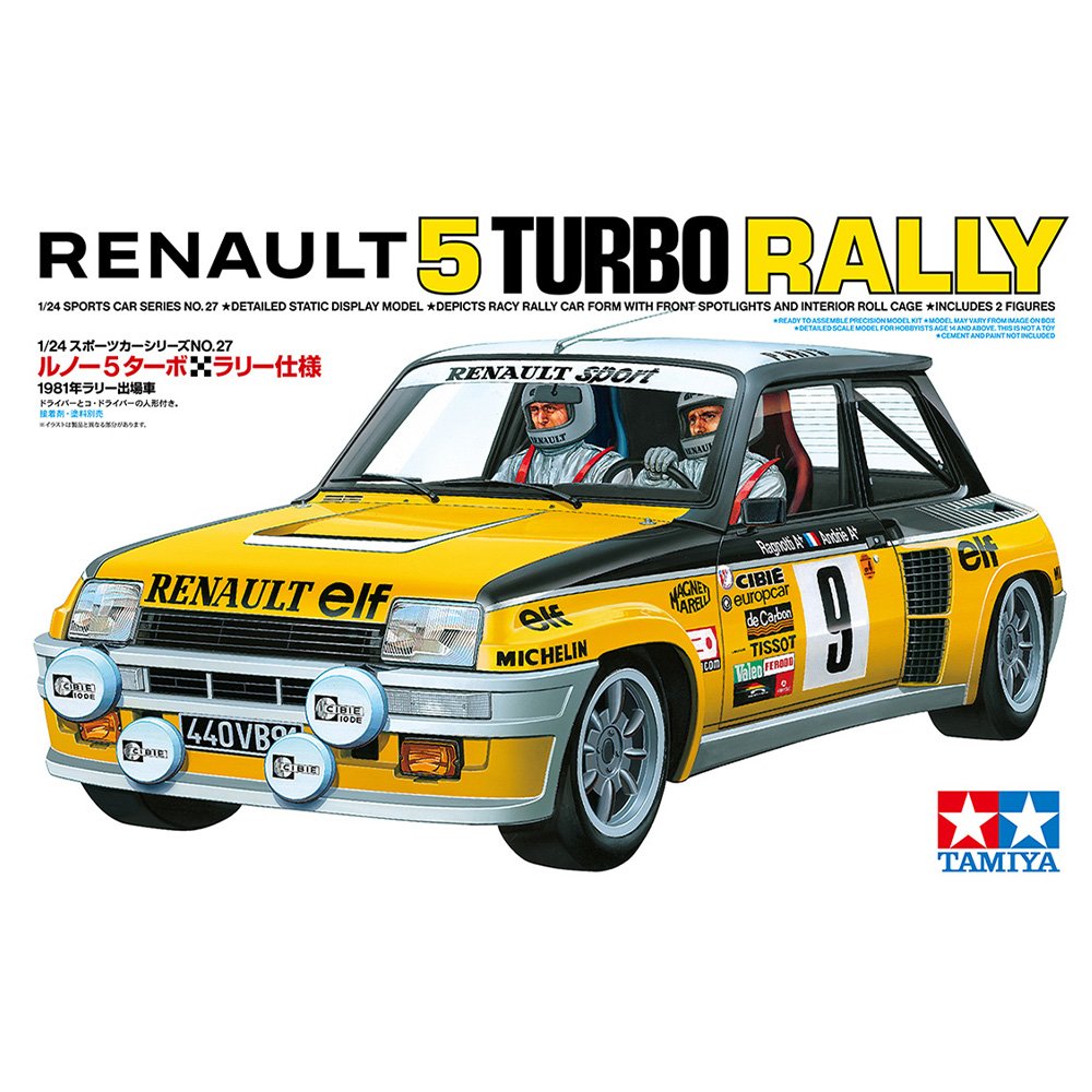 TAMIYA 1/24 RENAULT 5 TURBO RALLY MODEL KIT - Toyworld Frankston