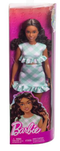 BARBIE FASHIONISTAS #240 GREEN GINGHAM DRESS
