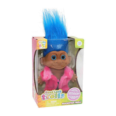 GOOD LUCK TROLLS SINGLE FIGURE - ROCKSTAR TROLL - Toyworld Frankston