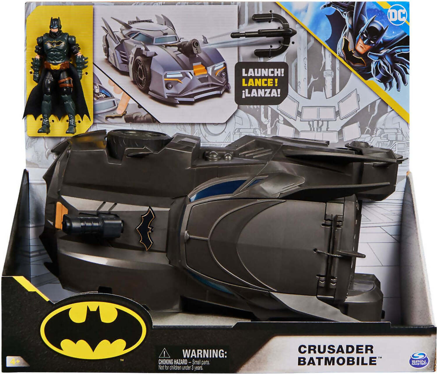 BATMAN CRUSADER  BATMOBILE WITH 4INCH FIGURE - Toyworld Frankston