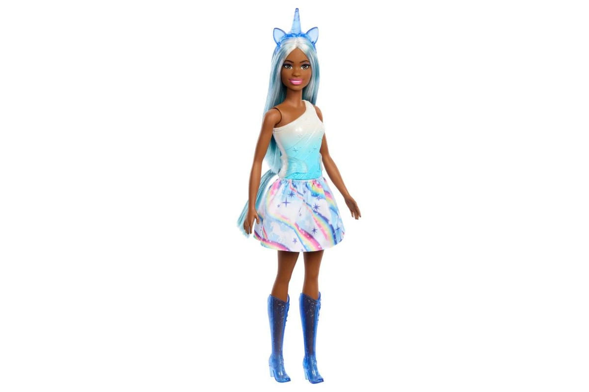 BARBIE UNICORN DOLL WITH BLUE HAIR AND HORN
