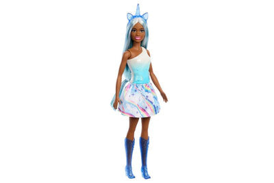 BARBIE UNICORN DOLL WITH BLUE HAIR AND HORN