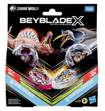 BEYBLADE X JURASSIC WORLD COLLAB MULTIPACK - SPINOSAURUS AND QUETZALCOATLUS