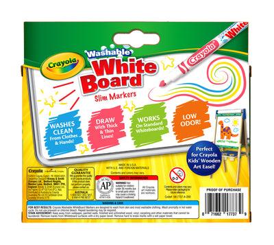 CRAYOLA WASHABLE WHITE BOARD SLIM MARKERS - Toyworld Frankston