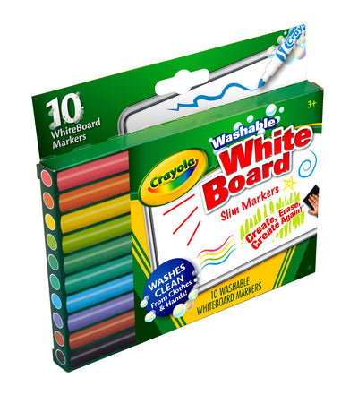 CRAYOLA WASHABLE WHITE BOARD SLIM MARKERS - Toyworld Frankston