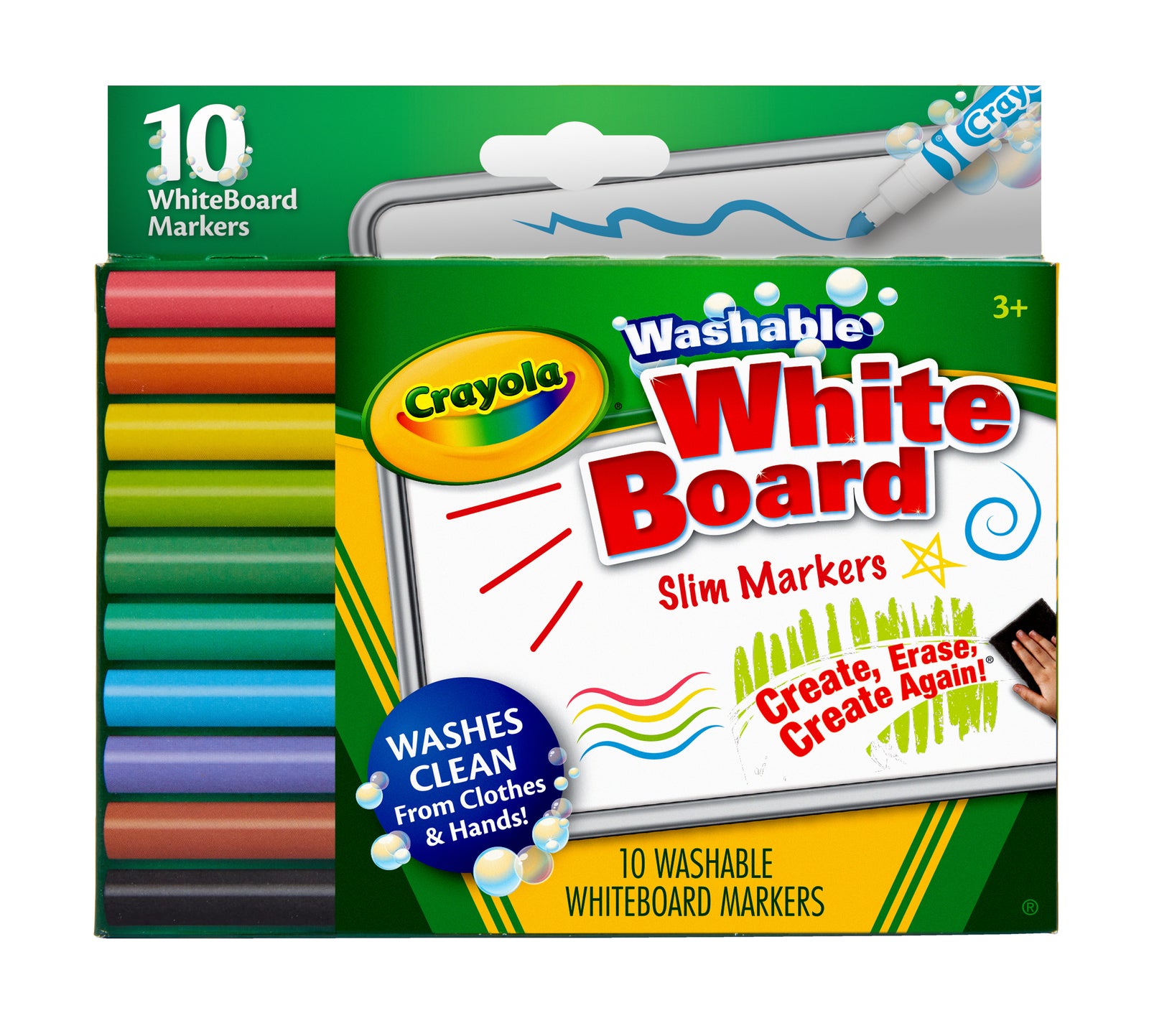 CRAYOLA WASHABLE WHITE BOARD SLIM MARKERS - Toyworld Frankston