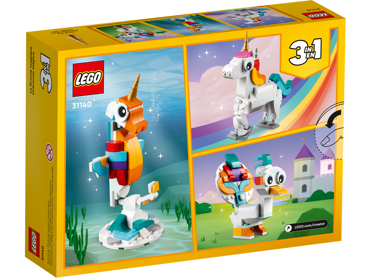 LEGO CREATOR 31140 MAGICAL UNICORN 3 IN 1