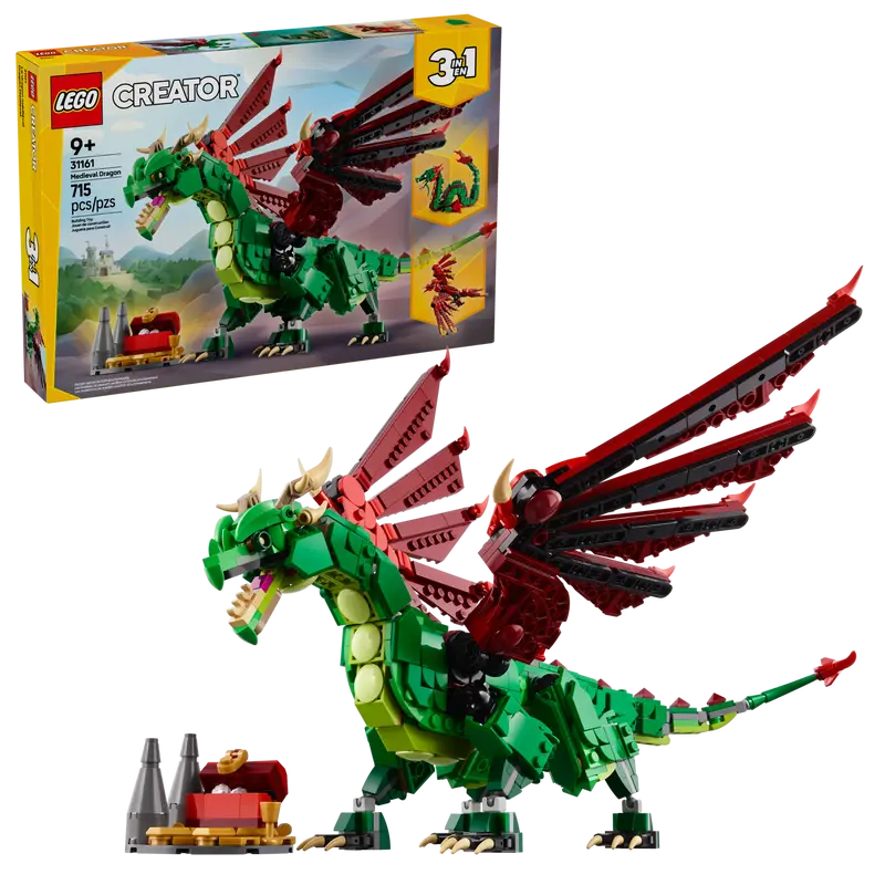 LEGO CREATOR 31161 MEDIEVAL DRAGON 3 IN 1 - Toyworld Frankston