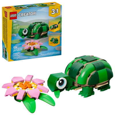 LEGO 31377 TURTLE WITH A WATER LILY FLOWER - Toyworld Frankston