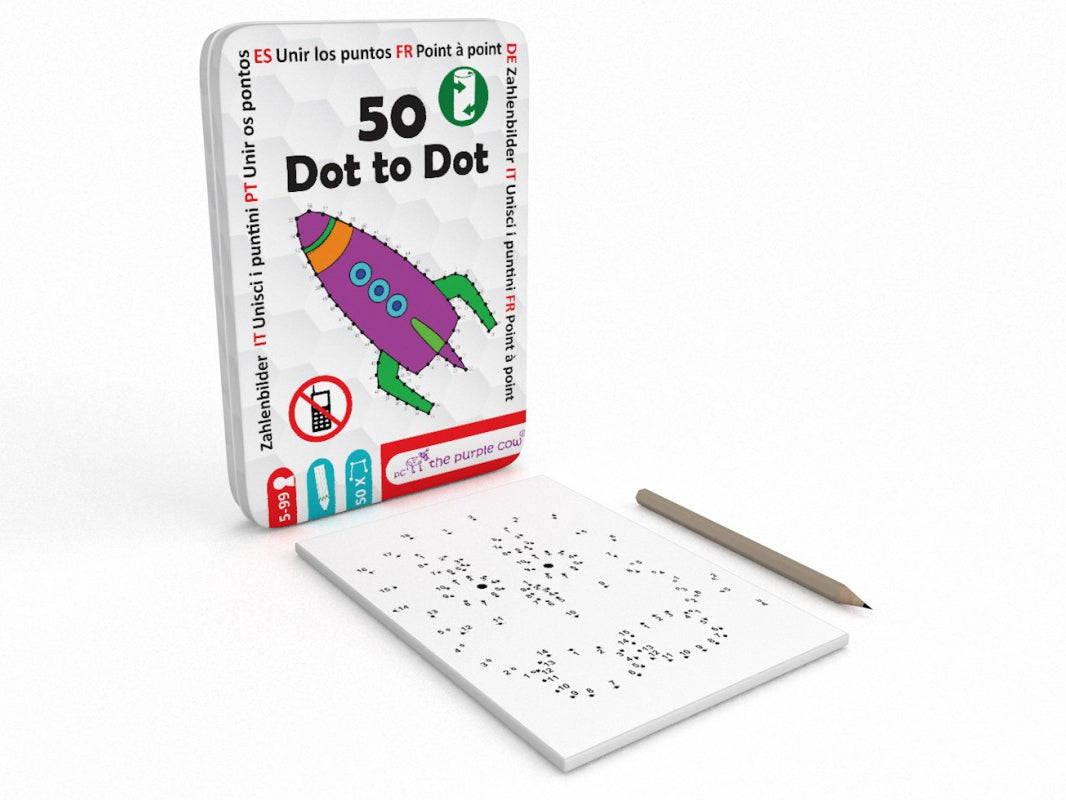 THE PURPLE COW TRAVEL TIN OF 50  - DOT TO DOT - Toyworld Frankston