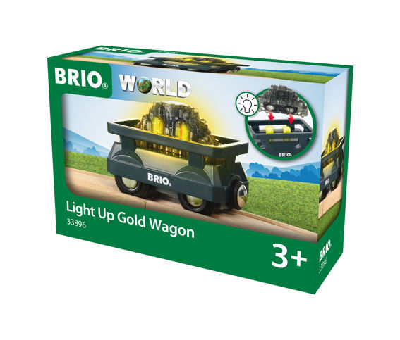 BRIO LIGHT UP GOLD WAGON - Toyworld Frankston