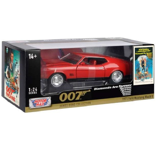 MOTORMAX 1:24 DIECAST MODEL - JAMES BOND 'DIAMONDS ARE FOREVER' (1971) - 1971 FORD MUSTANG MACH 1 - Toyworld Frankston