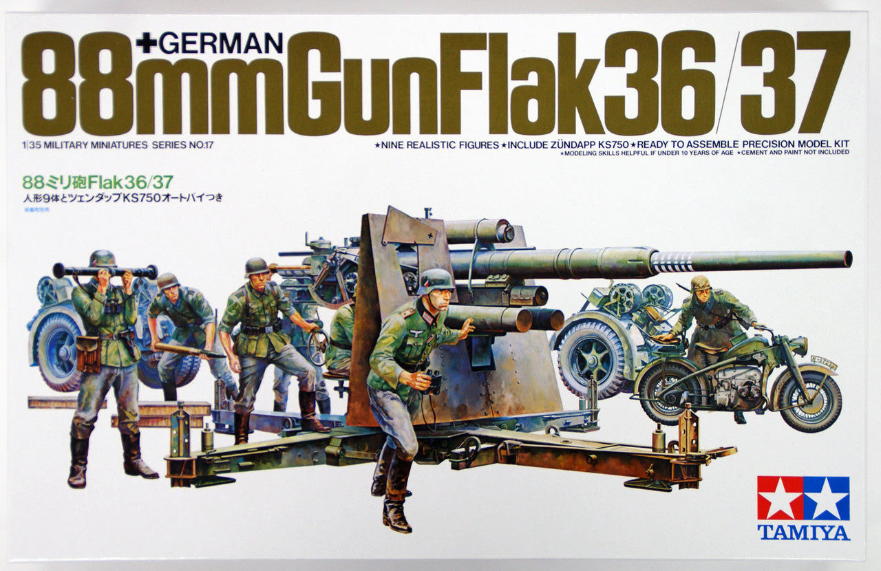TAMIYA 1/35 88MM GUNFLAK 36/37 - Toyworld Frankston