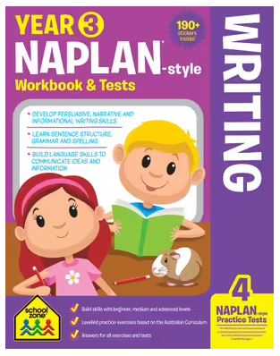 SCHOOL ZONE: YEAR 3 WRITING NAPLAN STYLE WORKBOOK & TESTS - Toyworld Frankston