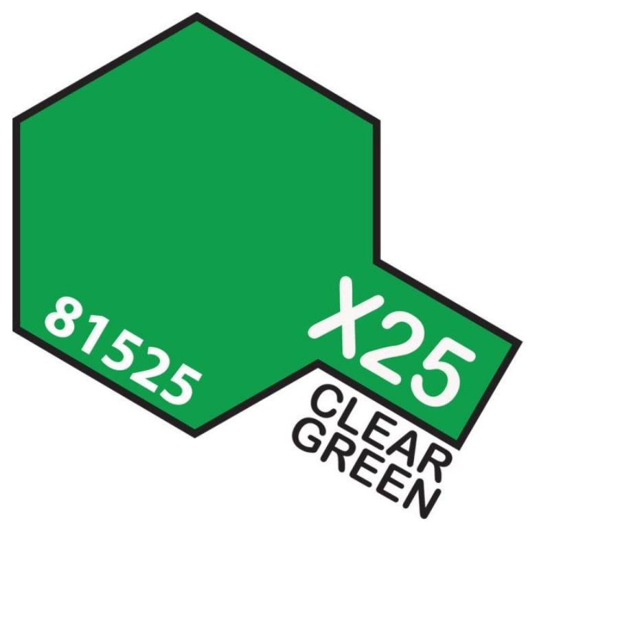 TAMIYA ACRYLIC PAINT MINI X-25 CLEAR GREEN