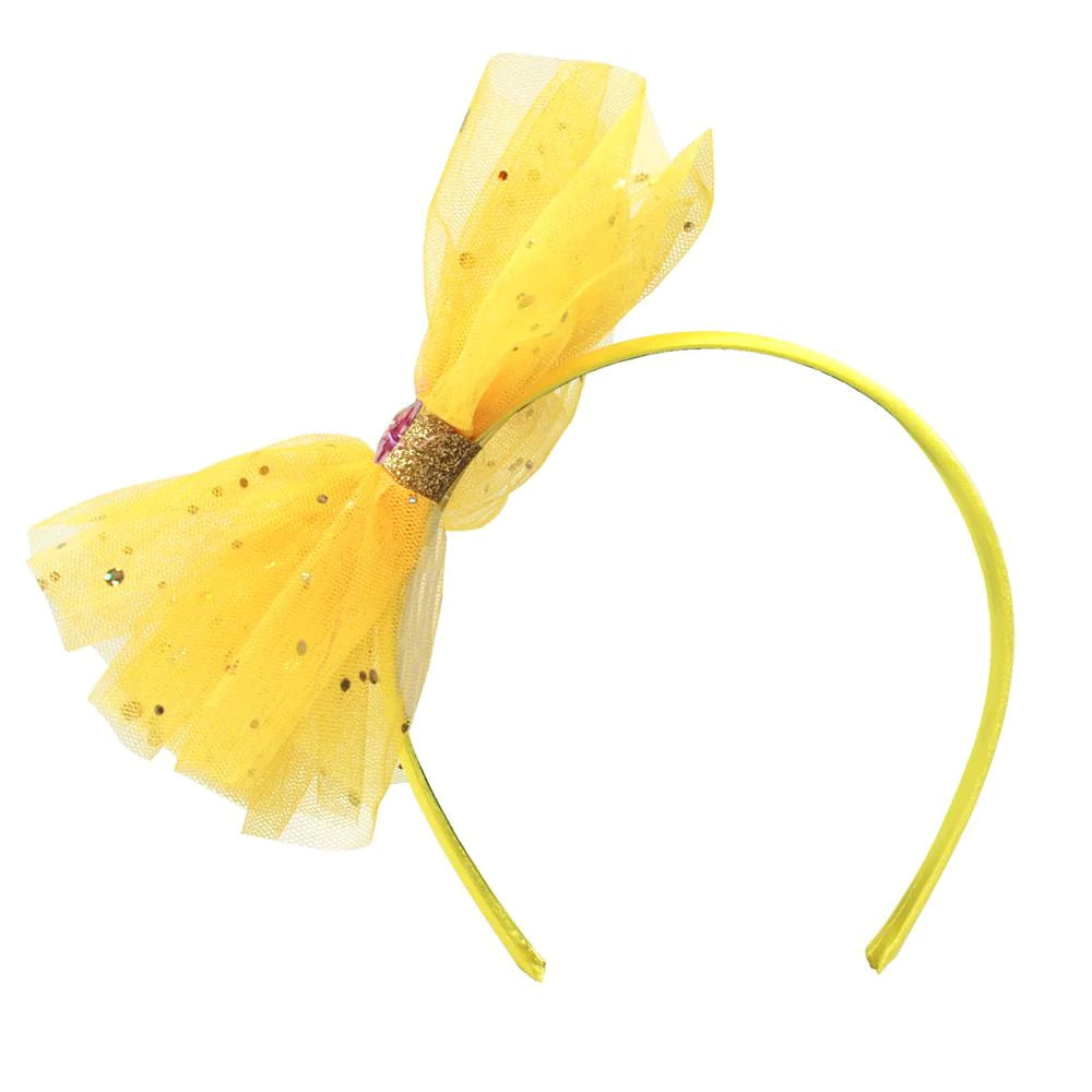 DISNEY BELLE SPARKLING BOW HEADBAND - Toyworld Frankston