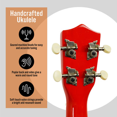 3RD AVENUE SOPRANO UKULELE - RED