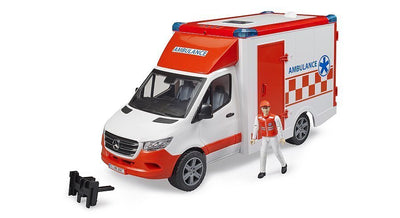 BRUDER - EMERGENCY  MERCEDES G3 SPRINTER AMBLANCE WITH DRIVER AND LIGHTS AND SOUNDS - Toyworld Frankston