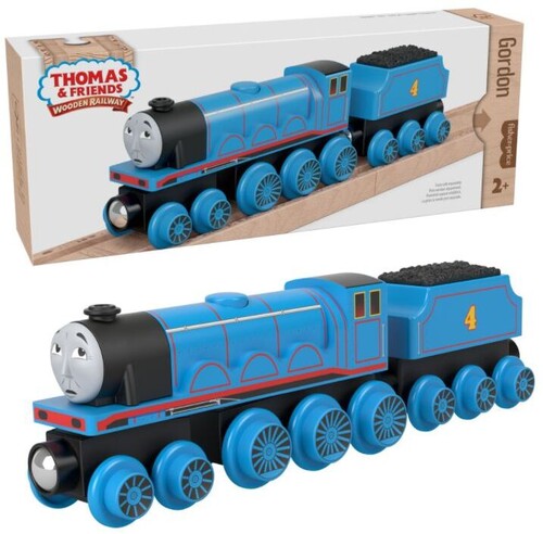 THOMAS AND FRIENDS WOODEN RAILWAY - GORDON ENGINE AND COAL CAR - Toyworld Frankston