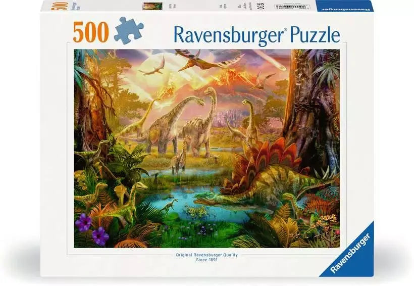 RAVENSBURGER PUZZLE - LAND OF THE DINOSAURS 500 PIECES - Toyworld Frankston