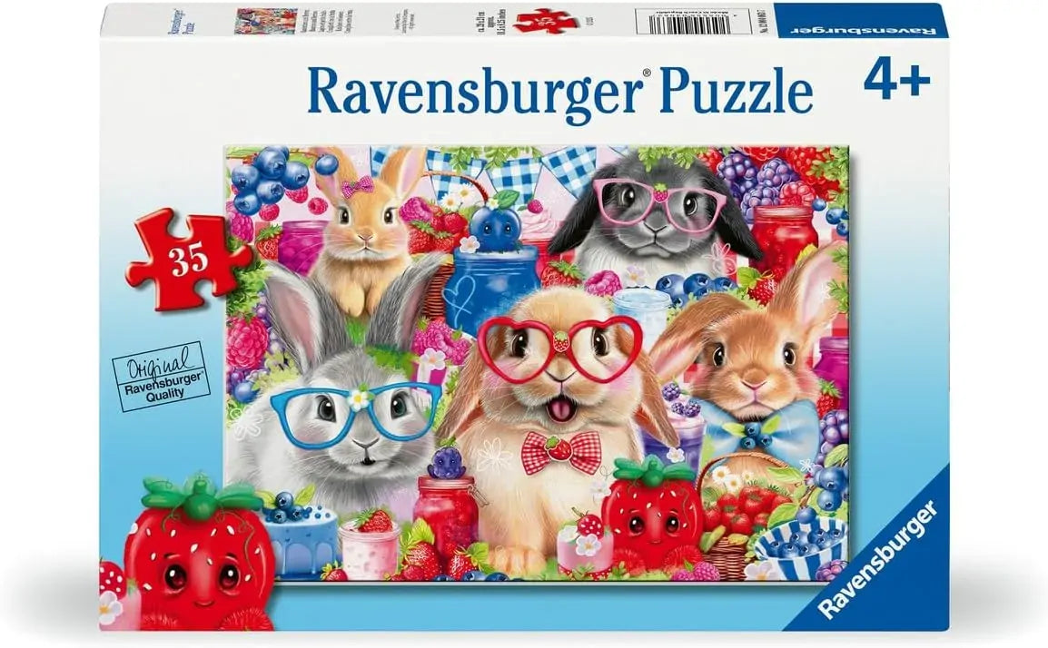 RAVENSBURGER - BUNNIES AND BERRIES 35 PIECE PUZZLE - Toyworld Frankston