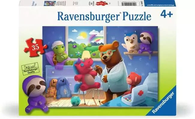 RAVENSBURGER - STUFFED ANIMAL HOSPITAL 35 PIECE PUZZLE - Toyworld Frankston