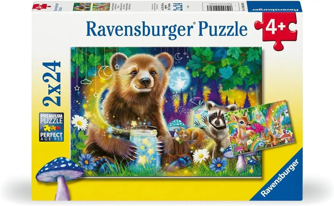 RAVENSBURGER - LOVING FOREST FRIENDS 2X24 PIECE PUZZLE - Toyworld Frankston