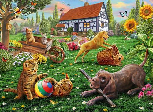 PUZZLE 200 PC PLAYING IN THE YARD - Toyworld Frankston