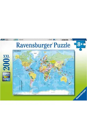 RAVENSBURGER MAP OF THE WORLD 200PC - Toyworld Frankston
