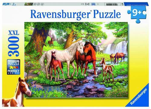 RAVENSBURGER HORSES BY THE STREAM 300 PIECE PUZZLE - Toyworld Frankston