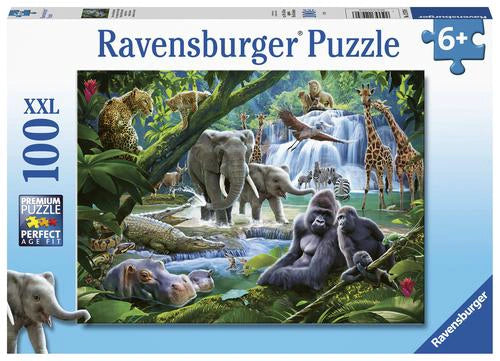RAVENSBURGER JUNGLE ANIMALS PUZZLE 100P - Toyworld Frankston