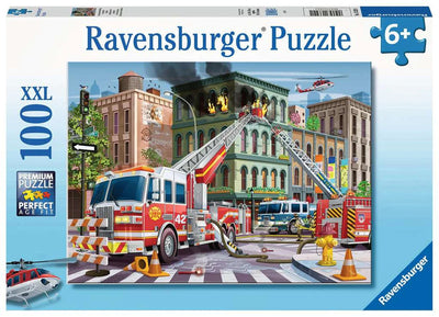 RAVENSBURGER - FIRE TRUCK RESCUE 100 PIECE PUZZLE - Toyworld Frankston