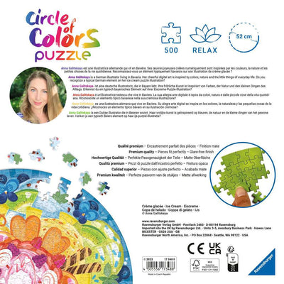 RAVENSBURGER 17348 8 CIRCLE OF COLORS - ICE CREAM 500 PIECE PUZZLE - Toyworld Frankston